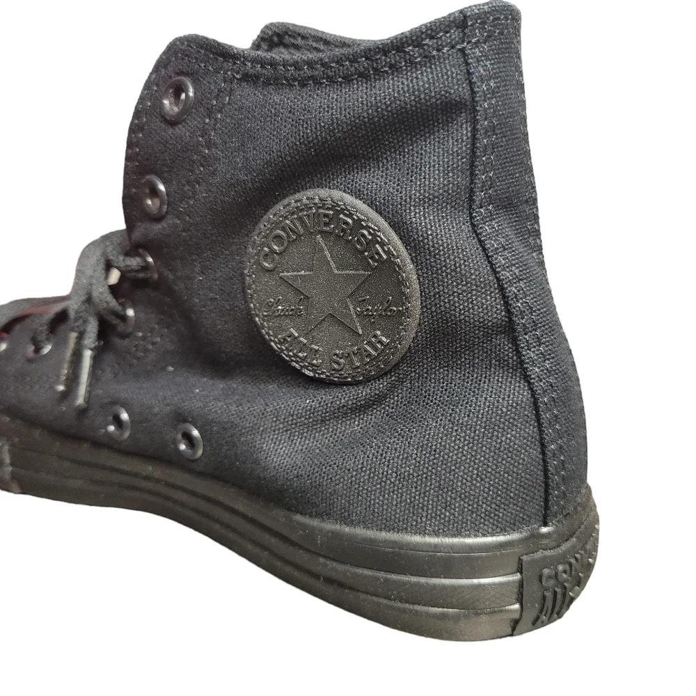 Converse Chuck Taylor All Star Black Canvas Shoes Sneakers 3S121 Boy’s Youth 3 - Picture 7 of 8